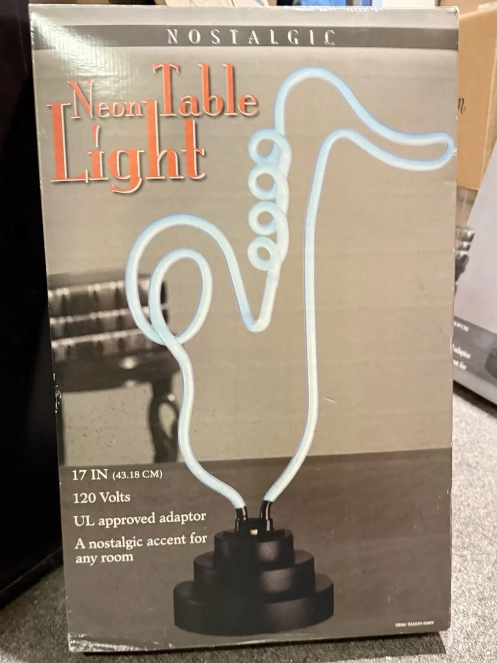 Nostalgic Neon Table Light - Saxophone Blue BNIB